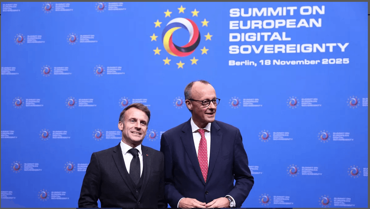 Emmanuel Macron et le chancelier allemand Friedrich Merz